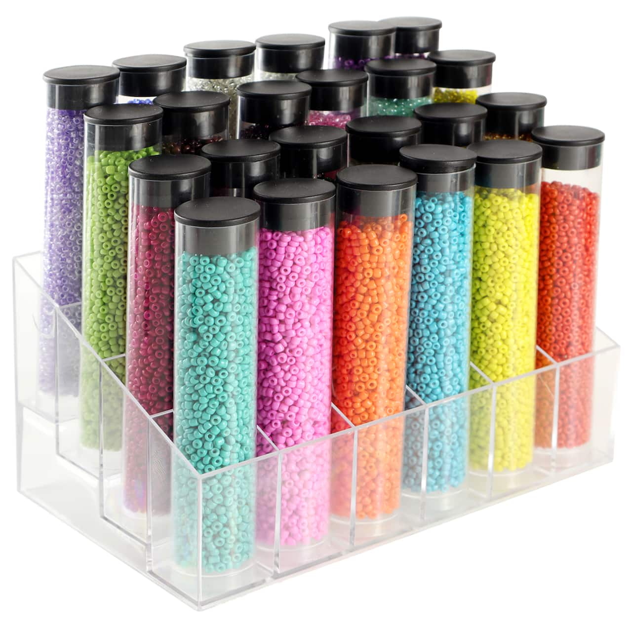 6 Pack: Multicolor Glass Seed Beads Set by Bead Landing™